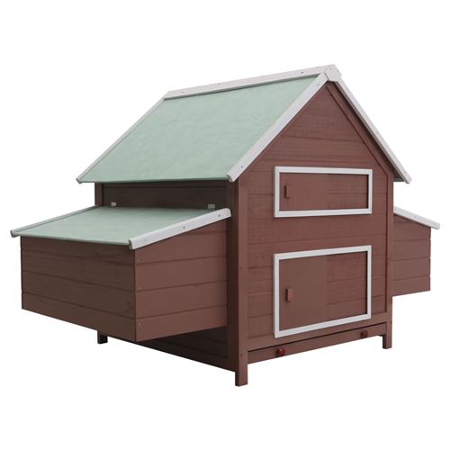 Poulailler 157x97x110cm Bois - Marron