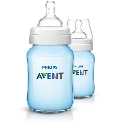 Philips Avent Lot de 2 Biberons Classic 260 ml Bleu 1m+