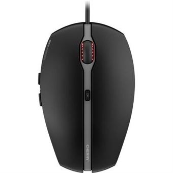 CHERRY GENTIX 4K - Souris - droitiers et gauchers - optique - 6 boutons - filaire - USB - noir