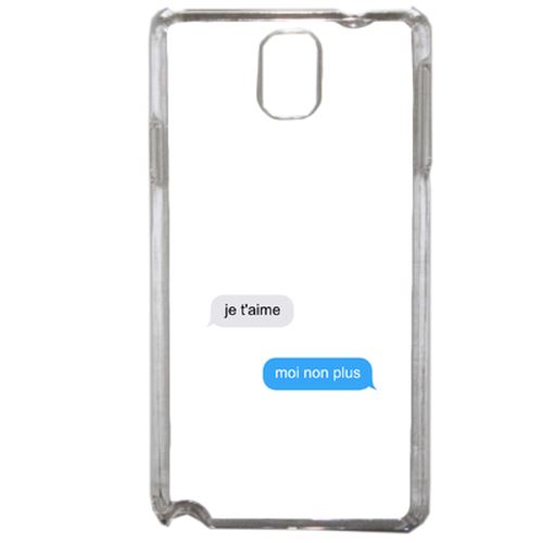 Coque Je T Aime Moi Non Plus Messages Compatible Samsung Galaxy Note3 Transparent