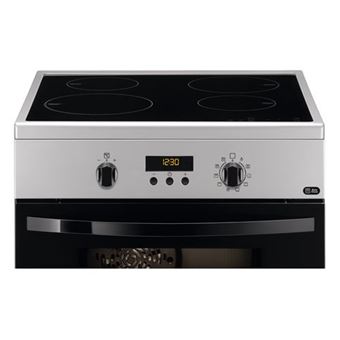 Faure Serie 300 FCI6569PSA - Cuisinière - pose libre - largeur : 60 cm - profondeur : 60 cm - hauteur : 85.8 cm - avec système auto-nettoyant - argent