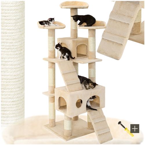 TecTake Arbre à chat MOGLI 170 cm - beige