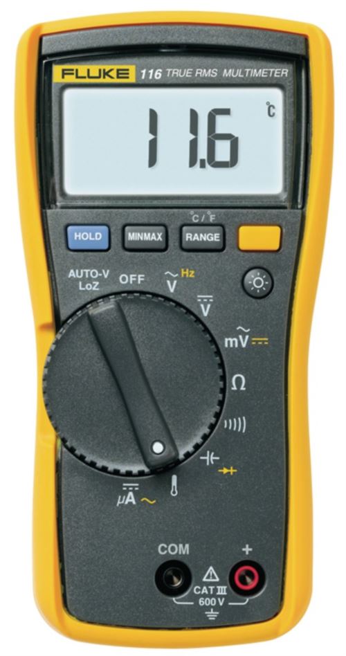 Fluke 116 Multimètre Numérique Trms Ac 6000 Digits 600 Vac 600 Vdc 0.0006 Adc