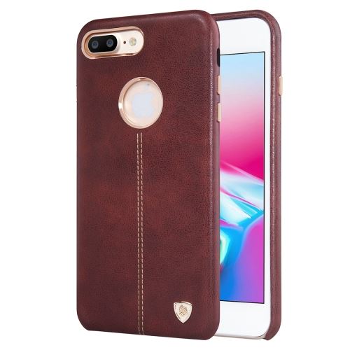 iPhone 8 Plus Housse Etui Cuir PU Texture Peau Marron ALS50630