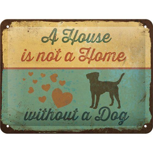 Nostalgic-Art 26220, pattes Plaque de tôle – A House Is Not a Home, 15 x 20 cm