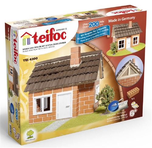 Teifoc boîte de construction maison à colombages 35 x 29 cm carton brun 5 pièces