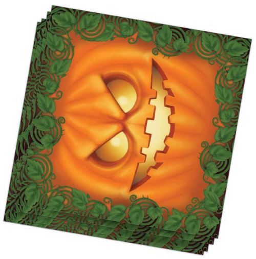 Sachet 20 Serviettes Halloween 33x33 cm