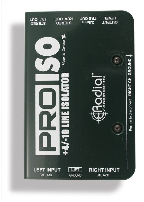 Radial PRO-ISO - DI convertisseur stéréo -10/+4dB