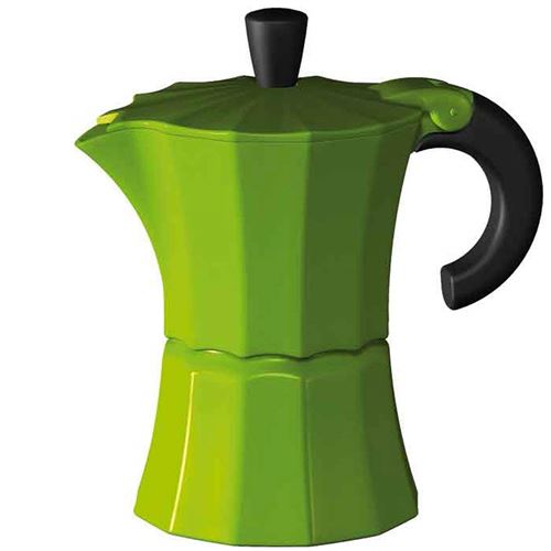 Gnali & Zani MOR003/GREEN Morosina Cafetière Aluminium Vert 28 x 28 x 18 cm