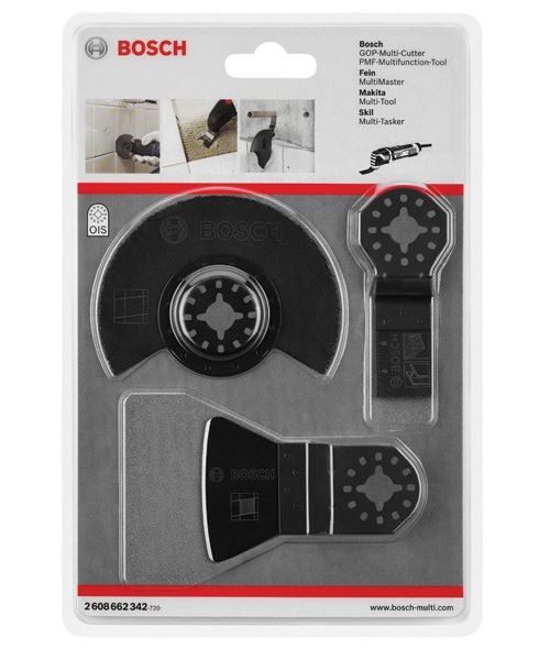 Bosch Accessories 2608662342 Acz 85 Mt4, Aiz 20 Ab, Atz 52 Sc Set Outils Multifonction 3 Pièces 1 Set