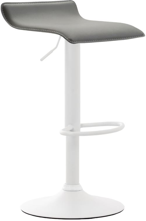 CLP Tabouret de bar Dyn V2 similicuir , Gris/Blanc