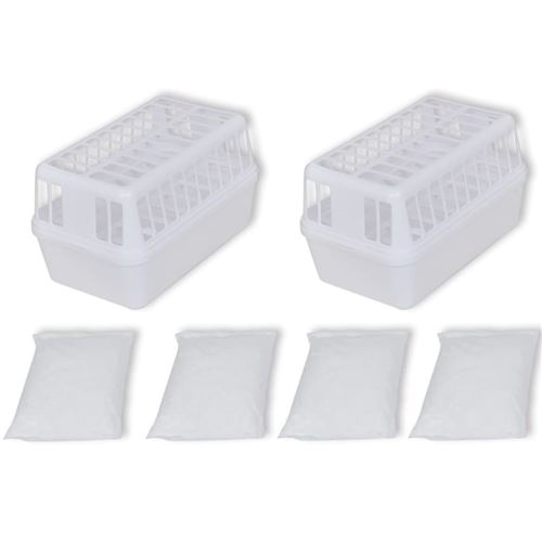 vidaXL 2 pcs Conteneurs de chlorure de calcium Plastique 4 kg