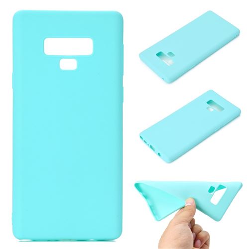 Coque en TPU douce et mate cyan pour votre Samsung Galaxy Note 9