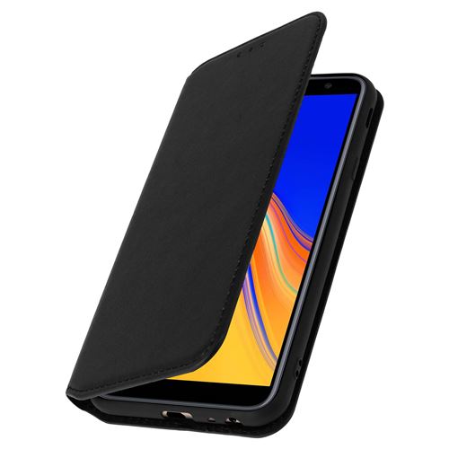 Housse Samsung Galaxy J4 Plus Étui folio Portefeuille Fonction Support noir