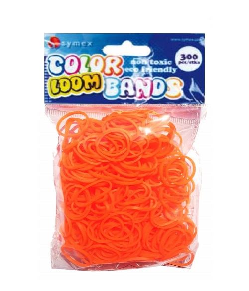 Loom - sachet de 300 elastiques orange - loisirs - activites