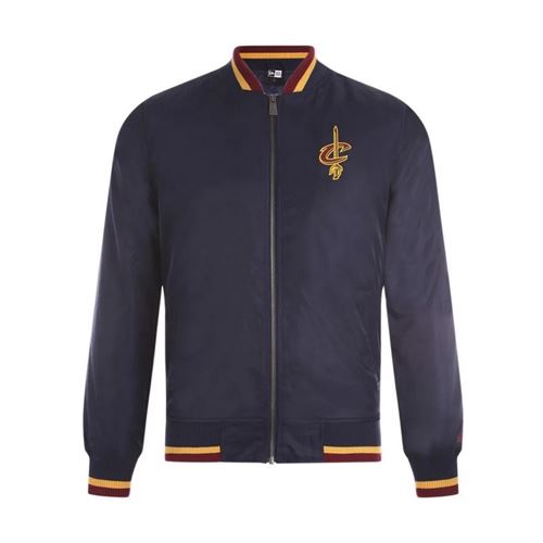 Bomber NBA Cleveland Cavaliers New Era Team Apparel Varsity Bleu marine pour Homme