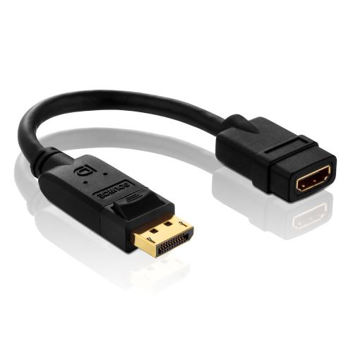 PureLink PI155 Série PureInstall - Adaptateur DisplayPort / HDMI Certifié (DisplayPort Prise Mâle vers HDMI A Prise Femelle)