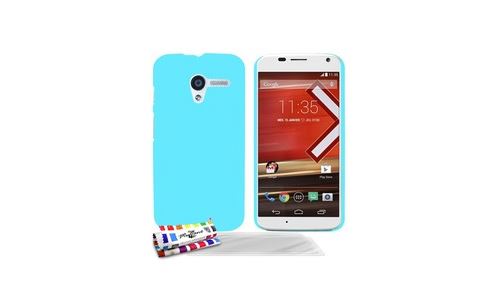 Coque rigide Le Pearls Bleu lagon + 3 Films MOTOROLA MOTO X (1st GEN)