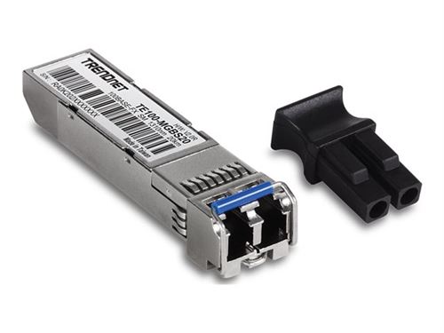 TRENDnet TE100-MGBS20 - Module transmetteur SFP (mini-GBIC) - GigE - 1000Base-LX, Canal à fibre optique - mode unique LC - jusqu'à 20 km - 1310 nm