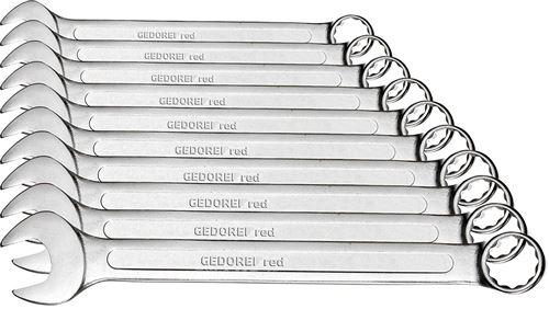 Gedore RED 3300989 Combination Wrench Set 10 Pieces 8-22 mm