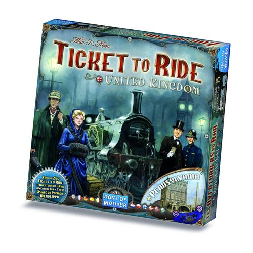 Jeu de Stratégie Asmodee AVE16 – Aventuriers du Rail Map Collection 5, Royaume-Uni et Pennsylvanie - vue 1