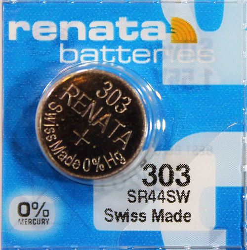Blister de 1 pile bouton oxyde argent X303 SR44SW