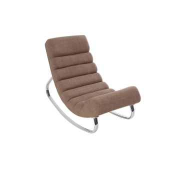 Fauteuil design Tissu taupe rocking chair TAYLOR - Achat ...