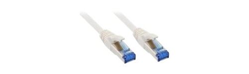 InLine - Cordon de raccordement - RJ-45 (M) pour RJ-45 (M) - 1.5 m - SFTP, PiMF - CAT 6a - sans halogène, sans crochet - blanc