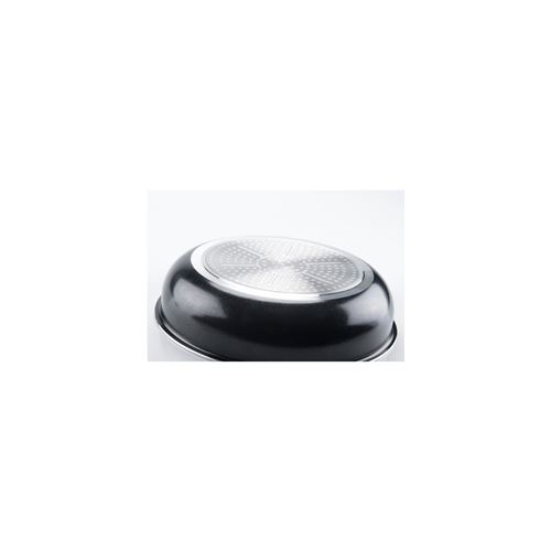 Set De 3 Poêles Antiadhésives Revêtement Pierre - 28, 24 Et 20 Cm - Compatibles Induction, Gaz, électrique - 8
