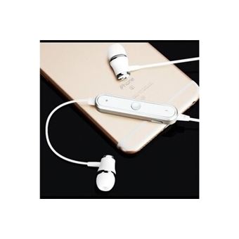 Ecouteurs bluetooth anneau pour "samsung galaxy a21" smartphone sans fil telecommande son main libre intra-auriculaire universe (blanc) - 1
