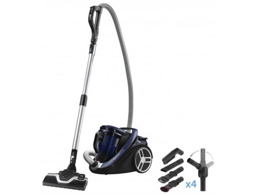 ROWENTA YY4560FE SILENCE FORCE CYCLONIC CAR PRO Aspirateur traîneau sans sac - Collecteur 2,5 L - Silencieux 67dB - Noir et bleu