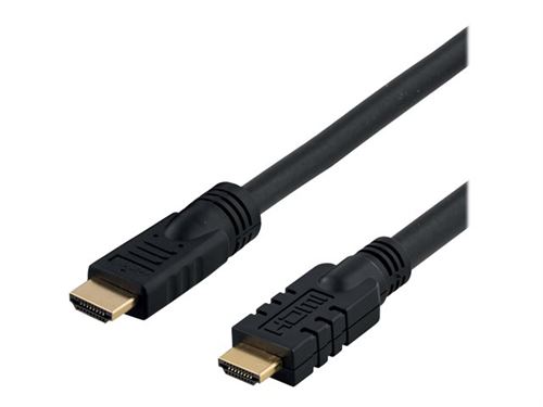 DELTACO HDMI-1200 - Câble HDMI avec Ethernet - HDMI mâle pour HDMI mâle - 20 m - noir