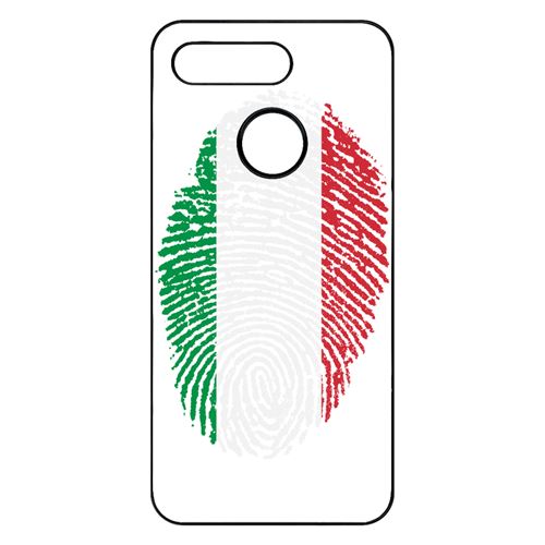 Coque My-Kase pour View 20 - 58 empreinte digitale drapeau italie italy - Plastique Noir
