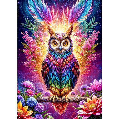 Puzzle 1000 Pièces : Chouette Néon