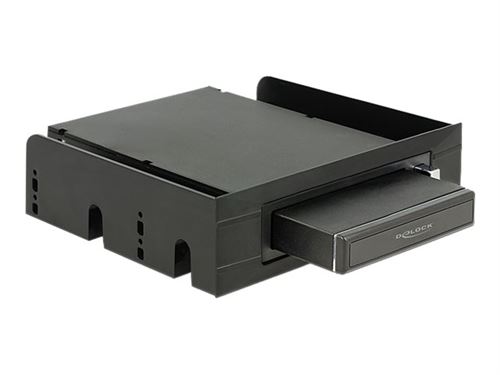 Delock 3.5/ 5.25Mobile Rack for 2.5SATA hard drives and SSDs - Rack de stockage mobile - 2.5 - noir