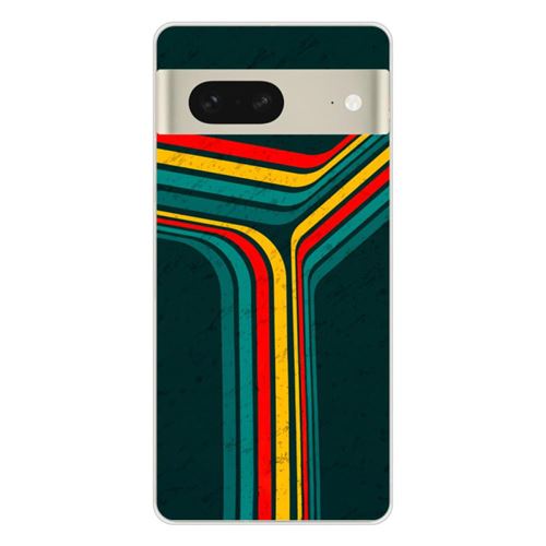 Coque en silicone imprimée compatible Google Pixel 7 Retro lines