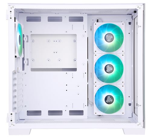 Non Communiqué Blanc Boîtier Itek Dark Cave Rgb Moyen Tour Atx Avec Panneau Vitré