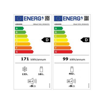 Side-by-Side BluPerformance : SBNsdd5264 (313 l. Classe D) + SRsdd5250 (387 l. Classe D). BioFresh(0C)/NoFrost/EasyFresh, electronique digitale tactile couleur, IceMaker a raccordement. Congelateur VarioTemp convertible en espace refrigeration.