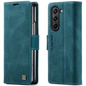 Coque pour Samsung Galaxy Z Fold 5 GANGXUN Etui Cuir PU Protection RFID Porte Cartes - Bleu - 1