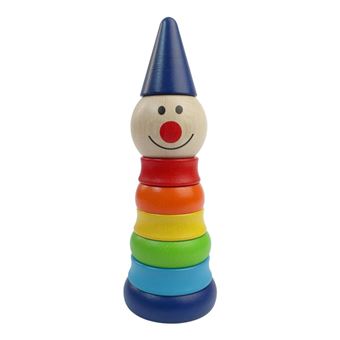 Detoa eveil pyramide en bois - Clown - Autres jeux d'éveil - Achat ...
