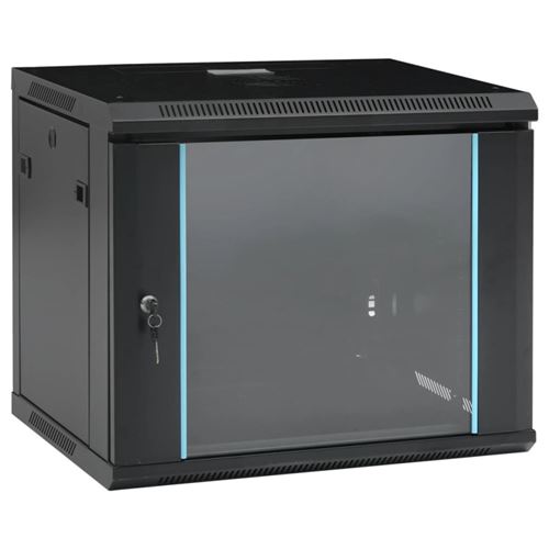 vidaXL Coffret de réseau mural 9U 19 IP20 600x450x510 mm