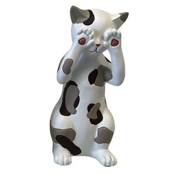 Figurine Chat En Résine Barcino – Le Chat Qui Fait Le Dos Rond – Multicolore