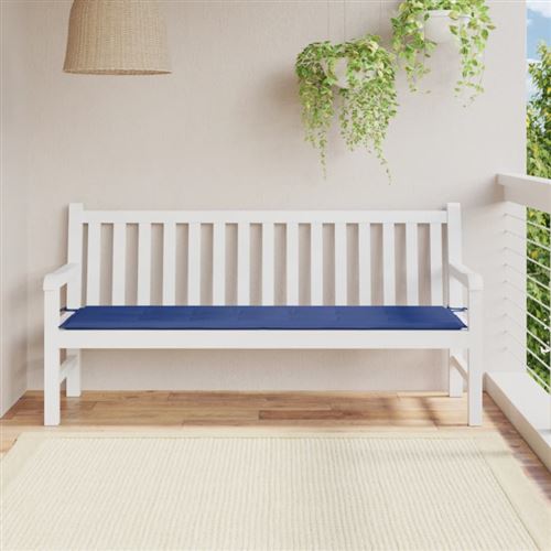Vidaxl Bleu Coussin De Banc Royal 180X50 Cm - Image 3