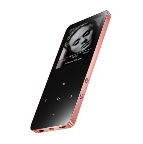 Lecteur MP3 Bluetooth 16GB Ecran Tactile 1.8 Pouces Son Hifi Haut-Parleur Intégré Radio FM + SD 128Go Argent YONIS