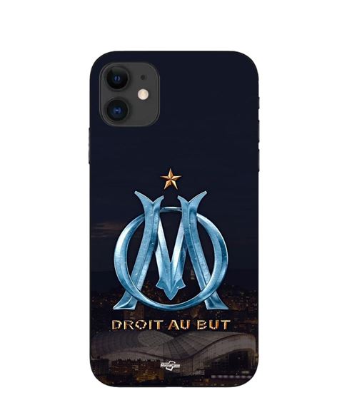 Funda de teléfono - Maniacase - Iphone 11 - Logo OM azul y dorado - Silicona - Flexible negro