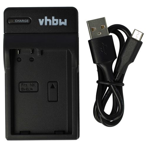 vhbw Chargeur compatible avec Nikon EN-EL14a, EN-EL14 caméra caméscope action-cam + témoin de charge 8,4 V