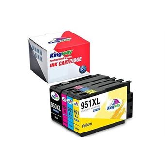 OCProducts Lot de 3 cartouches d'encre rechargées pour HP 951 pour Officejet Pro 8610 8600 276DW 8100 8615 8620 (1 cyan, 1 magenta, 1 jaune
