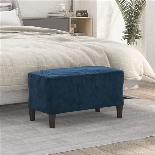 Vidaxl Bleu Banc 70 Cm - Velours - Image 3