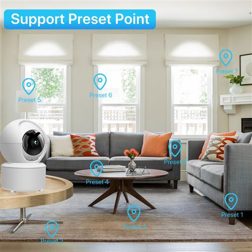 RUMOCOVO Caméra de Surveillance intelligente PTZ IP WiFi HD dispositif de  sécurité domestique sans fil babyphone vidéo, avec suivi automatique et ia  1080P avec 32g carte D37 - Caméscope - Achat 