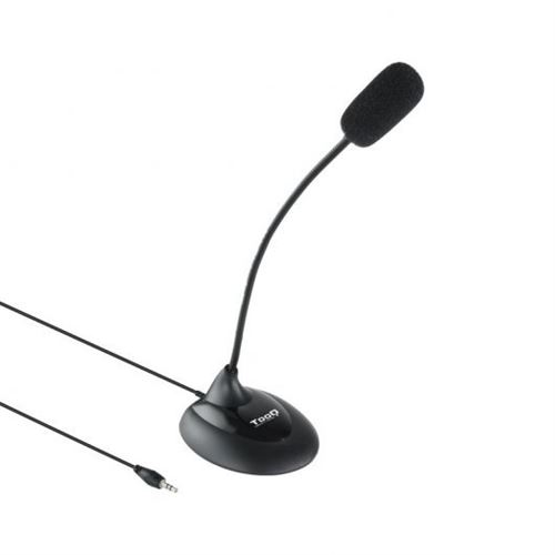 Nis Noir Microphone Flexible Multimédia Tooq - Connexion Jack 3,5 Mm 2M - Neuf - Image 4
